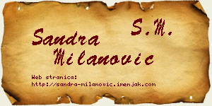 Sandra Milanović vizit kartica